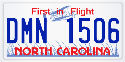 NC license plate DMN1506