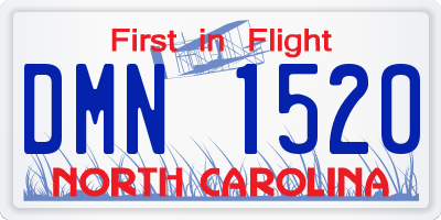 NC license plate DMN1520