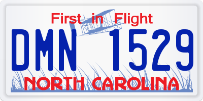 NC license plate DMN1529