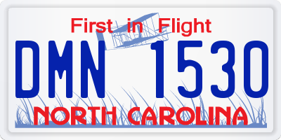 NC license plate DMN1530