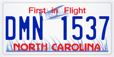 NC license plate DMN1537