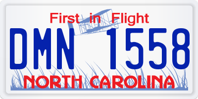 NC license plate DMN1558