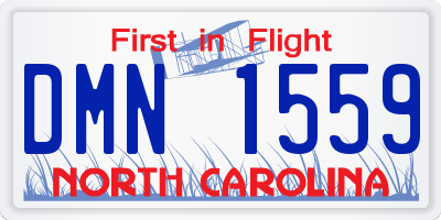 NC license plate DMN1559