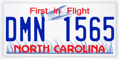 NC license plate DMN1565