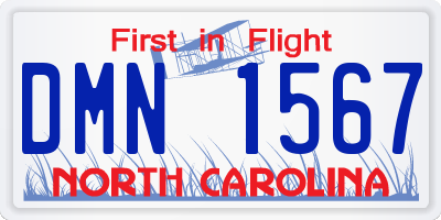 NC license plate DMN1567