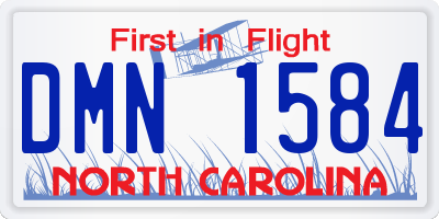 NC license plate DMN1584