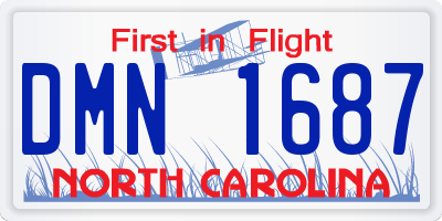 NC license plate DMN1687
