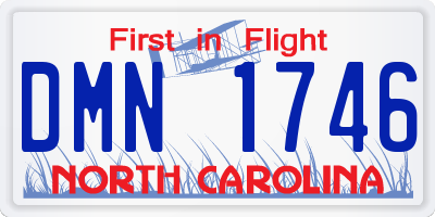 NC license plate DMN1746