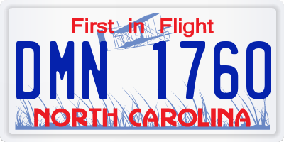 NC license plate DMN1760