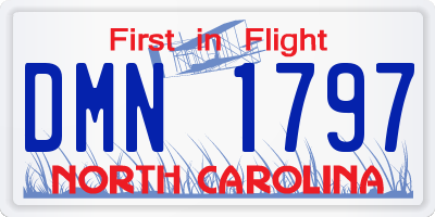NC license plate DMN1797