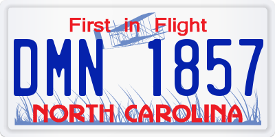 NC license plate DMN1857