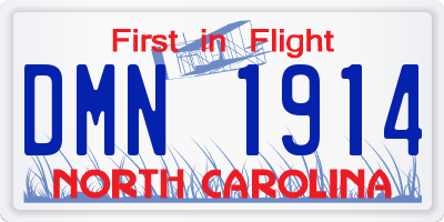 NC license plate DMN1914