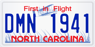 NC license plate DMN1941
