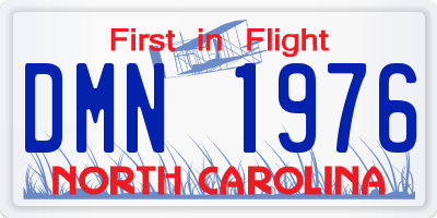 NC license plate DMN1976