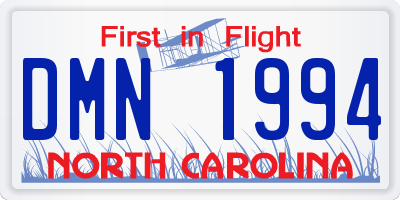 NC license plate DMN1994