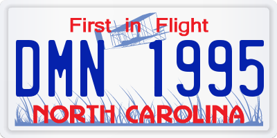 NC license plate DMN1995