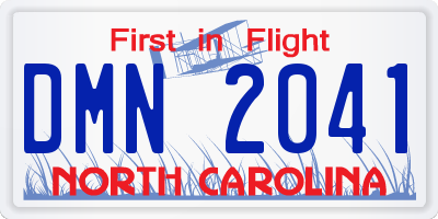 NC license plate DMN2041