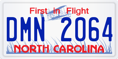 NC license plate DMN2064