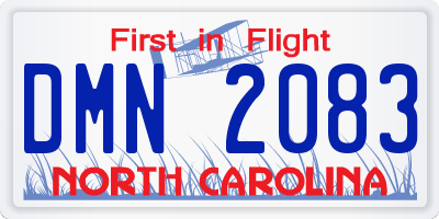 NC license plate DMN2083