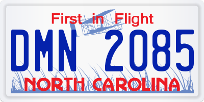 NC license plate DMN2085