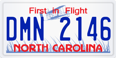 NC license plate DMN2146