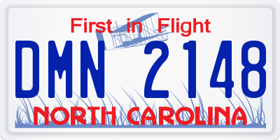 NC license plate DMN2148