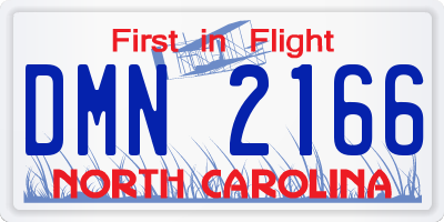 NC license plate DMN2166