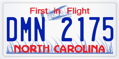 NC license plate DMN2175