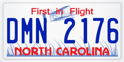 NC license plate DMN2176