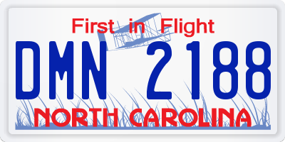 NC license plate DMN2188