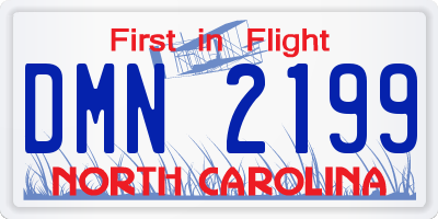 NC license plate DMN2199
