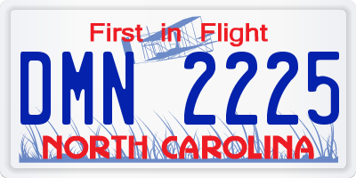 NC license plate DMN2225
