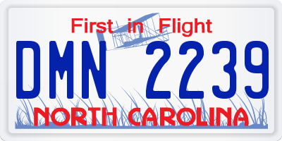 NC license plate DMN2239