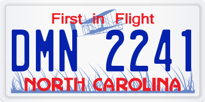 NC license plate DMN2241