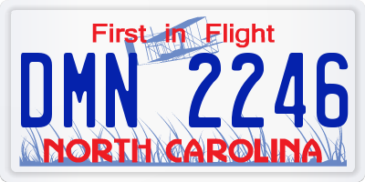 NC license plate DMN2246