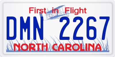 NC license plate DMN2267