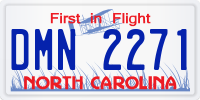 NC license plate DMN2271