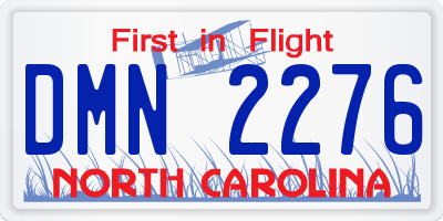 NC license plate DMN2276