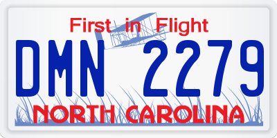 NC license plate DMN2279