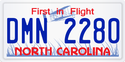 NC license plate DMN2280