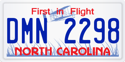 NC license plate DMN2298