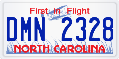 NC license plate DMN2328