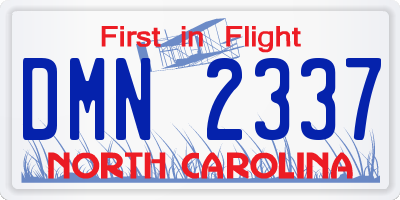 NC license plate DMN2337