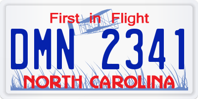 NC license plate DMN2341