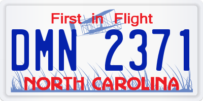 NC license plate DMN2371