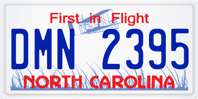 NC license plate DMN2395