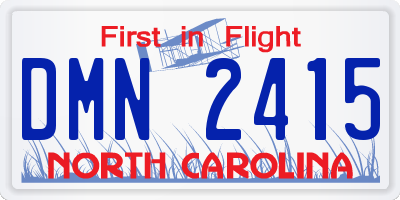NC license plate DMN2415