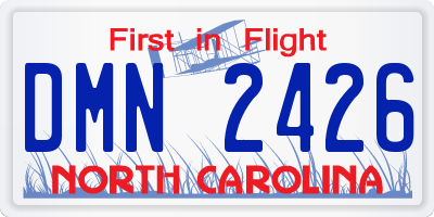 NC license plate DMN2426