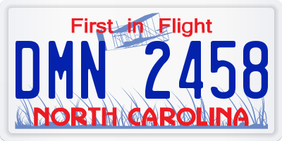 NC license plate DMN2458