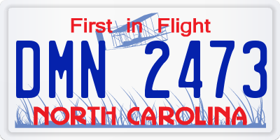 NC license plate DMN2473